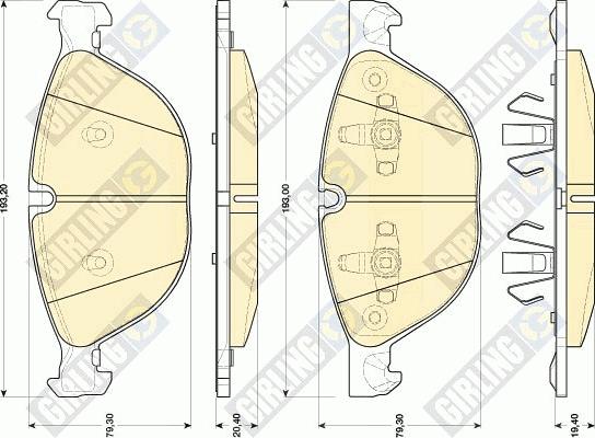 Girling 6117282 - Гальмівні колодки, дискові гальма avtolavka.club