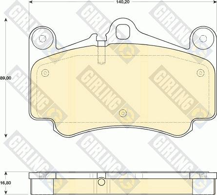 Girling 6117789 - Гальмівні колодки, дискові гальма avtolavka.club