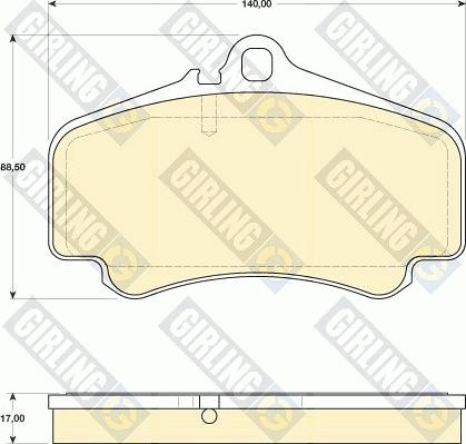 Girling 6117779 - Гальмівні колодки, дискові гальма avtolavka.club