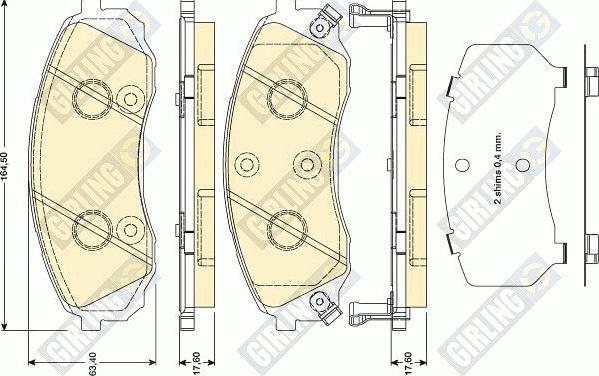 Girling 6134489 - Гальмівні колодки, дискові гальма avtolavka.club