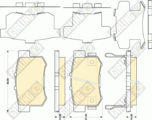 Girling 6134479 - Гальмівні колодки, дискові гальма avtolavka.club