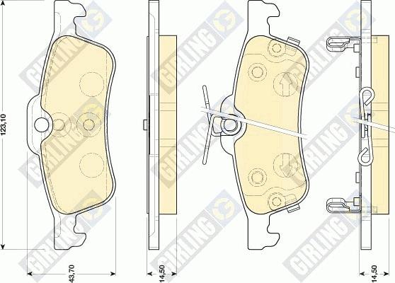 Girling 6134582 - Гальмівні колодки, дискові гальма avtolavka.club