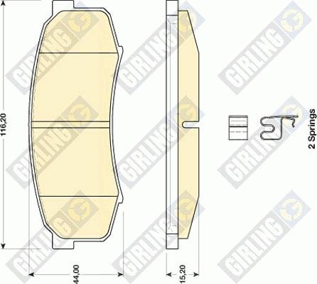 Girling 6134649 - Гальмівні колодки, дискові гальма avtolavka.club