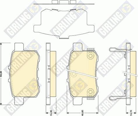 Girling 6134829 - Гальмівні колодки, дискові гальма avtolavka.club