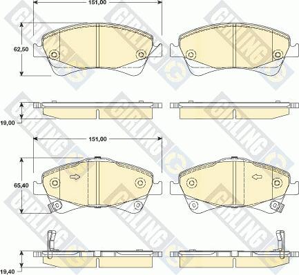 Girling 6134794 - Гальмівні колодки, дискові гальма avtolavka.club