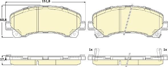 Girling 6135455 - Гальмівні колодки, дискові гальма avtolavka.club