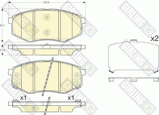 Girling 6135535 - Гальмівні колодки, дискові гальма avtolavka.club