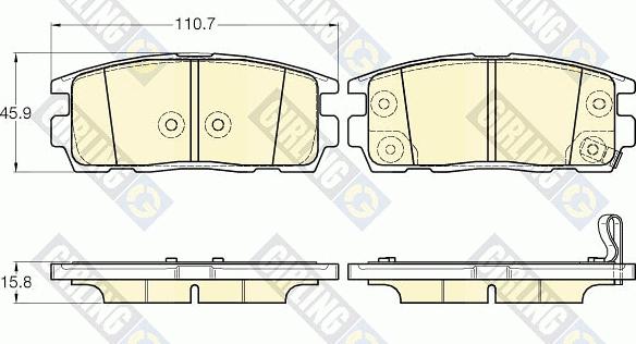 Girling 6135665 - Гальмівні колодки, дискові гальма avtolavka.club