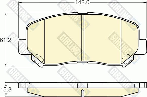 Girling 6135627 - Гальмівні колодки, дискові гальма avtolavka.club