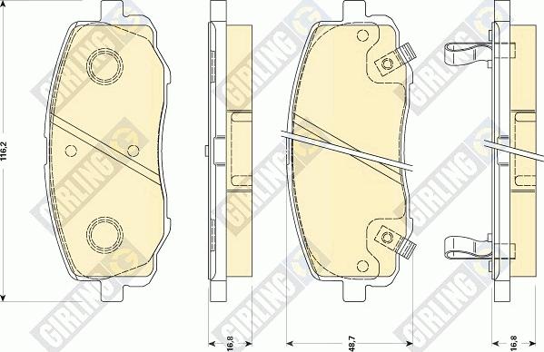 Girling 6135109 - Гальмівні колодки, дискові гальма avtolavka.club