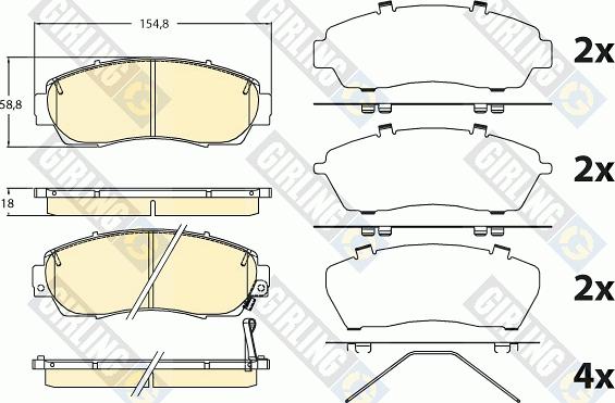 Girling 6135816 - Гальмівні колодки, дискові гальма avtolavka.club