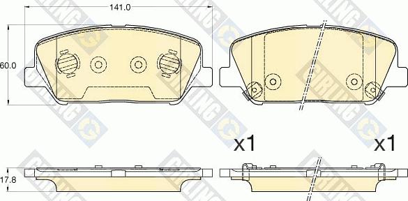 Girling 6135826 - Гальмівні колодки, дискові гальма avtolavka.club