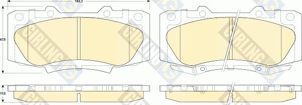 Girling 6135289 - Гальмівні колодки, дискові гальма avtolavka.club