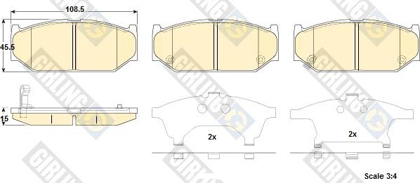 Girling 6135229 - Гальмівні колодки, дискові гальма avtolavka.club