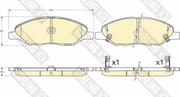 Girling 6135776 - Гальмівні колодки, дискові гальма avtolavka.club