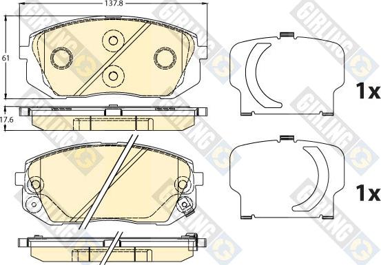 Girling 6136476 - Гальмівні колодки, дискові гальма avtolavka.club