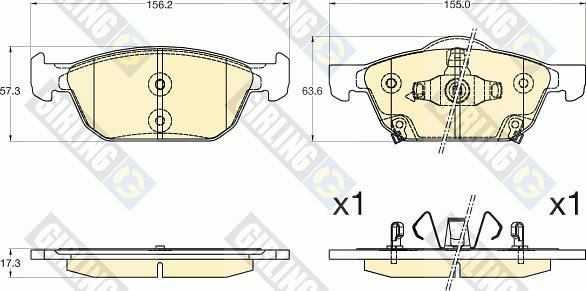 Girling 6136006 - Гальмівні колодки, дискові гальма avtolavka.club