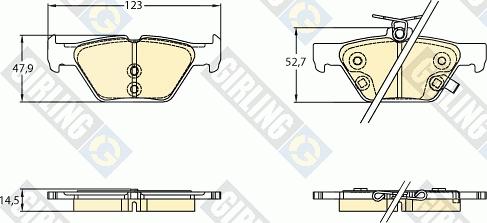 Girling 6136397 - Гальмівні колодки, дискові гальма avtolavka.club