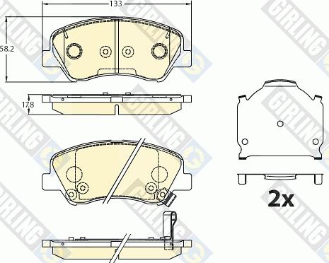 Girling 6136306 - Гальмівні колодки, дискові гальма avtolavka.club