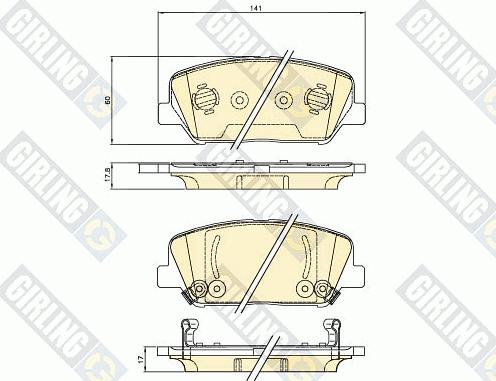 Girling 6136216 - Гальмівні колодки, дискові гальма avtolavka.club