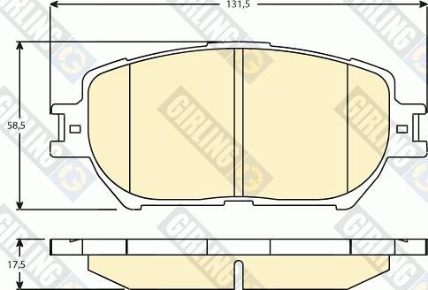 Girling 6136286 - Гальмівні колодки, дискові гальма avtolavka.club