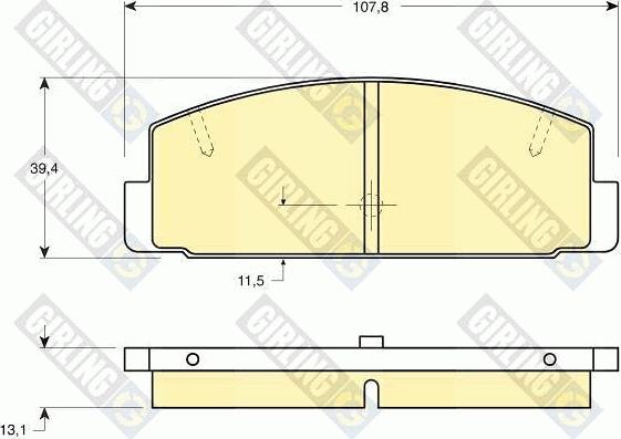 Girling 6130889 - Гальмівні колодки, дискові гальма avtolavka.club