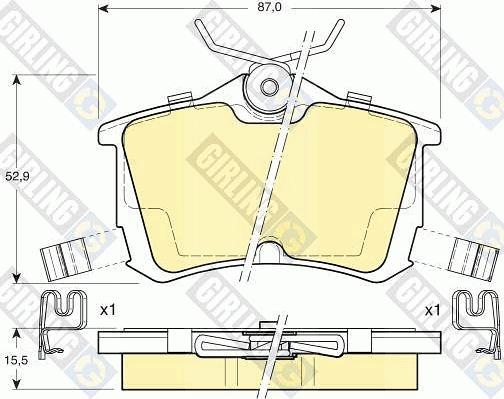 Girling 6131901 - Гальмівні колодки, дискові гальма avtolavka.club