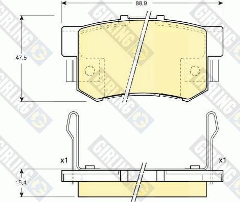 Girling 6131549 - Гальмівні колодки, дискові гальма avtolavka.club