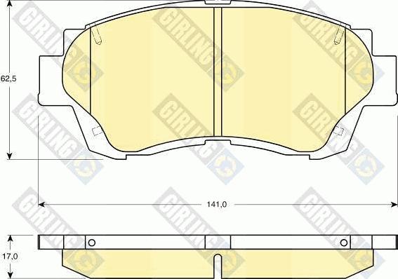 Girling 6131559 - Гальмівні колодки, дискові гальма avtolavka.club