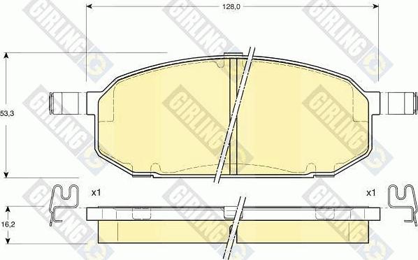 Girling 6131539 - Гальмівні колодки, дискові гальма avtolavka.club