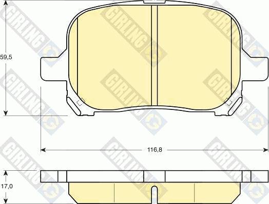 Girling 6131529 - Гальмівні колодки, дискові гальма avtolavka.club