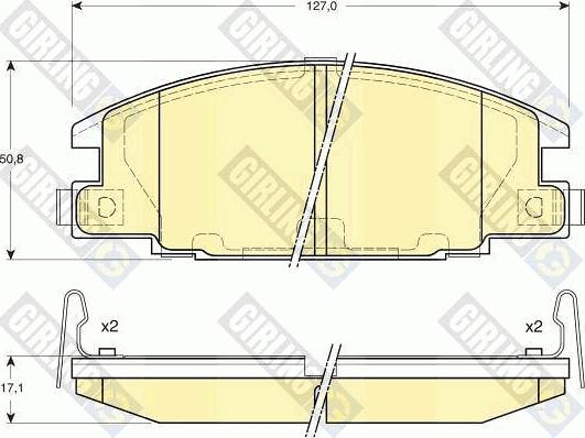 Girling 6131619 - Гальмівні колодки, дискові гальма avtolavka.club