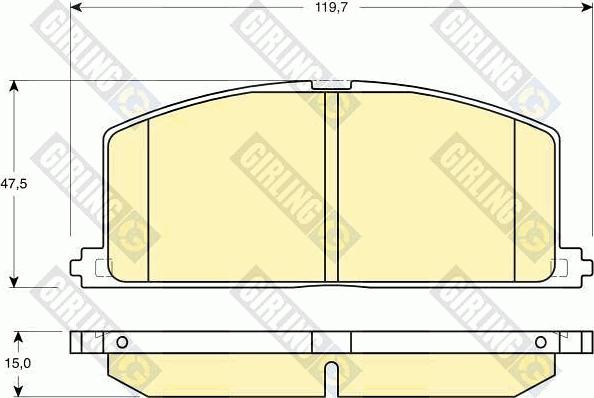 Girling 6131849 - Гальмівні колодки, дискові гальма avtolavka.club