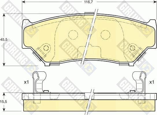 Girling 6131829 - Гальмівні колодки, дискові гальма avtolavka.club