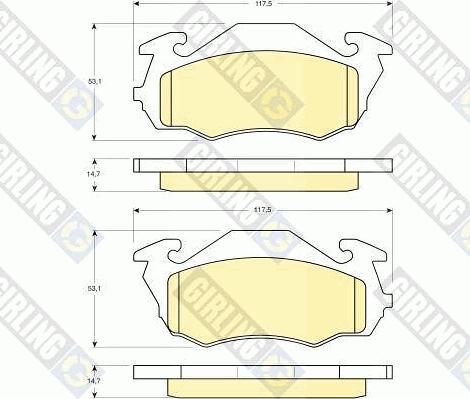 Girling 6131363 - Гальмівні колодки, дискові гальма avtolavka.club