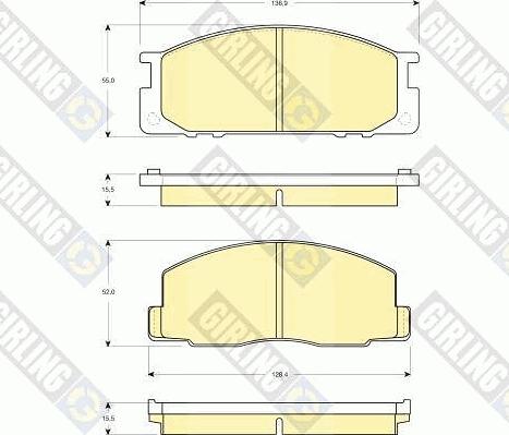 Girling 6131309 - Гальмівні колодки, дискові гальма avtolavka.club