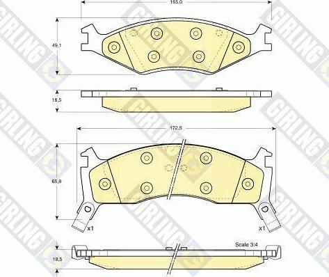 Girling 6131235 - Гальмівні колодки, дискові гальма avtolavka.club