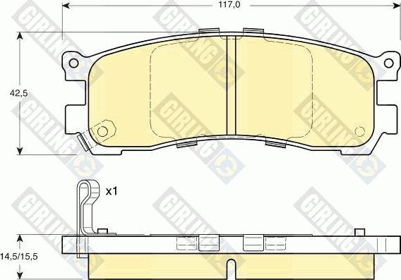 Girling 6131799 - Гальмівні колодки, дискові гальма avtolavka.club