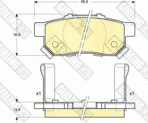 Girling 6131749 - Гальмівні колодки, дискові гальма avtolavka.club