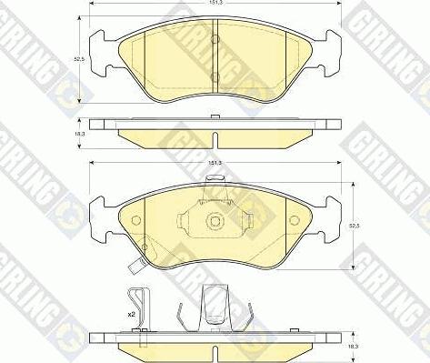 Girling 6131732 - Гальмівні колодки, дискові гальма avtolavka.club