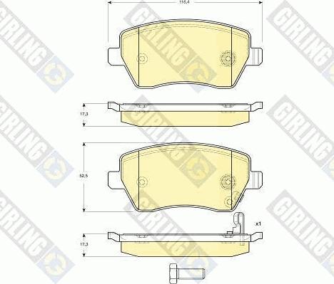 Girling 6133961 - Гальмівні колодки, дискові гальма avtolavka.club