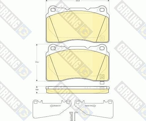 Girling 6133499 - Гальмівні колодки, дискові гальма avtolavka.club