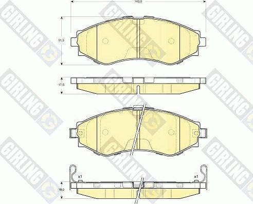 Girling 6133459 - Гальмівні колодки, дискові гальма avtolavka.club