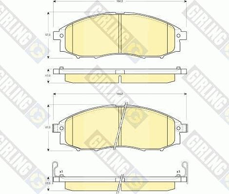 Girling 6133409 - Гальмівні колодки, дискові гальма avtolavka.club