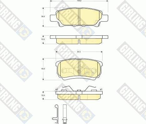 Girling 6133419 - Гальмівні колодки, дискові гальма avtolavka.club