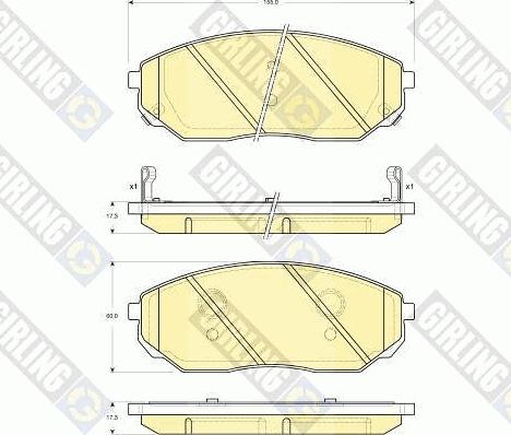 Girling 6133439 - Гальмівні колодки, дискові гальма avtolavka.club