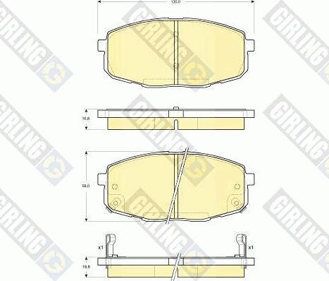 Girling 6133429 - Гальмівні колодки, дискові гальма avtolavka.club