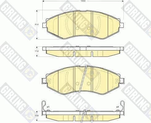 Girling 6133479 - Гальмівні колодки, дискові гальма avtolavka.club