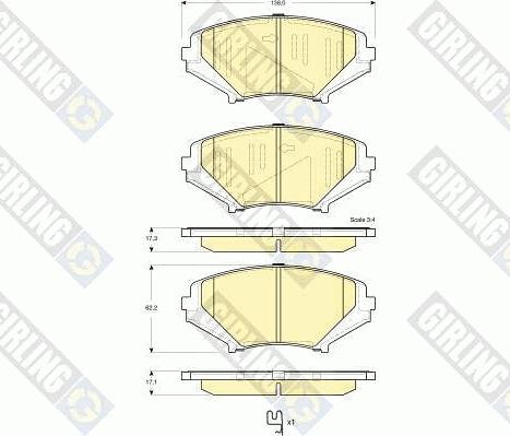 Girling 6133569 - Гальмівні колодки, дискові гальма avtolavka.club