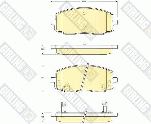 Girling 6133699 - Гальмівні колодки, дискові гальма avtolavka.club